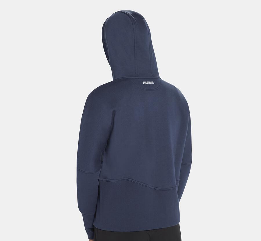 Hoka One One Womens Hoodie - Performance - Navy - DSQG45617
